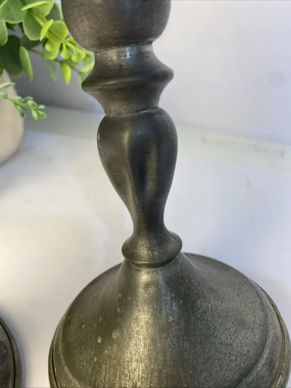 Leonard Genuine Pewter Candle Stick Holders, Weighted, Vintage, Made in Bolivia